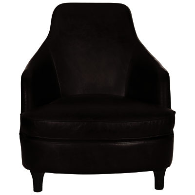 Halo Sebastian Aniline Leather Armchair Rider Gunmental